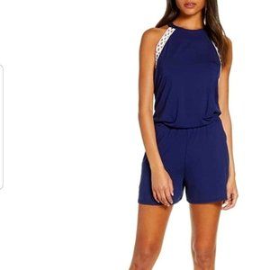 Lilly Pulitzer Lala Navy Romper (Small)